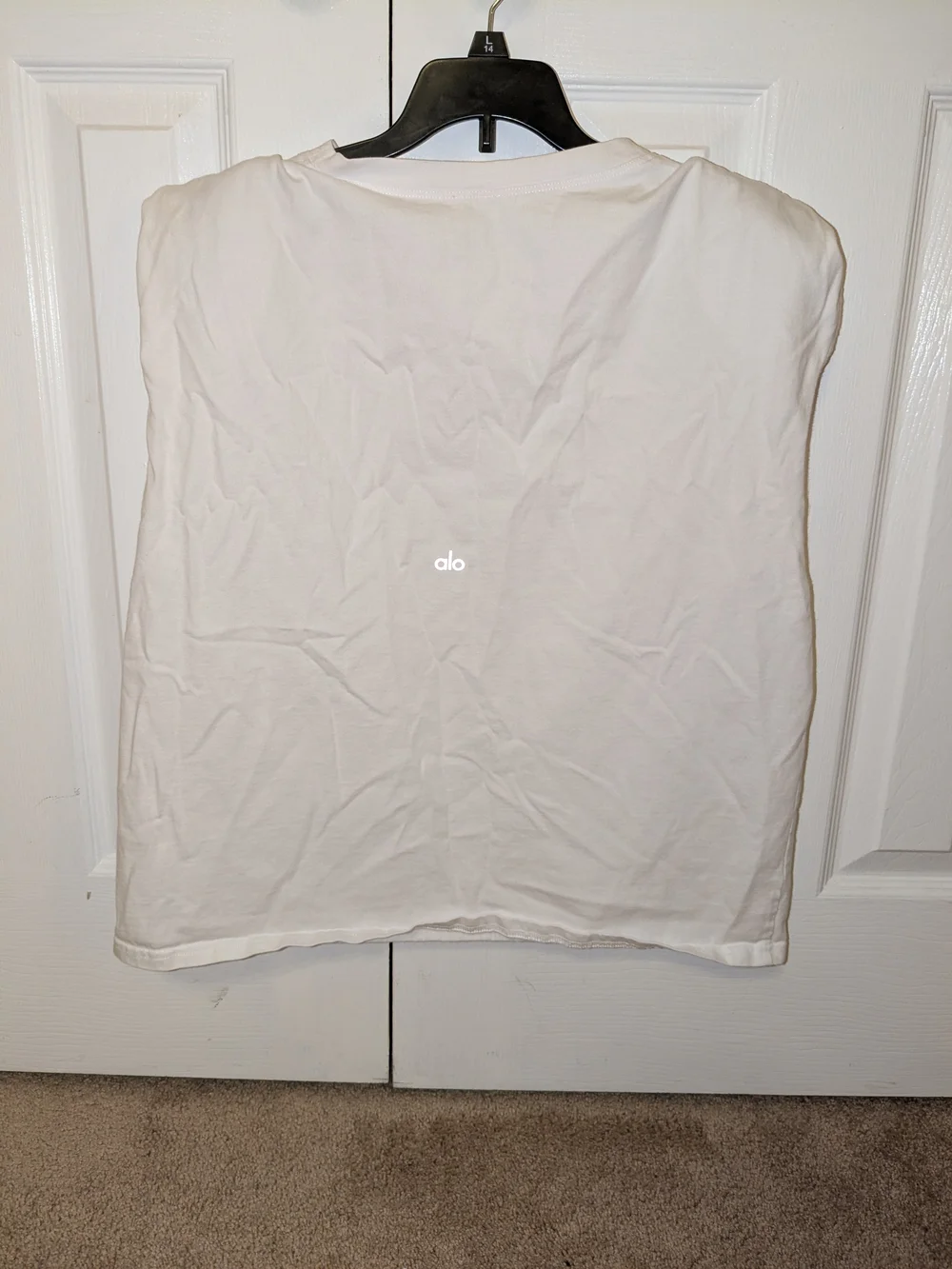 ALO Yoga White Sleeveless Muscle Tank